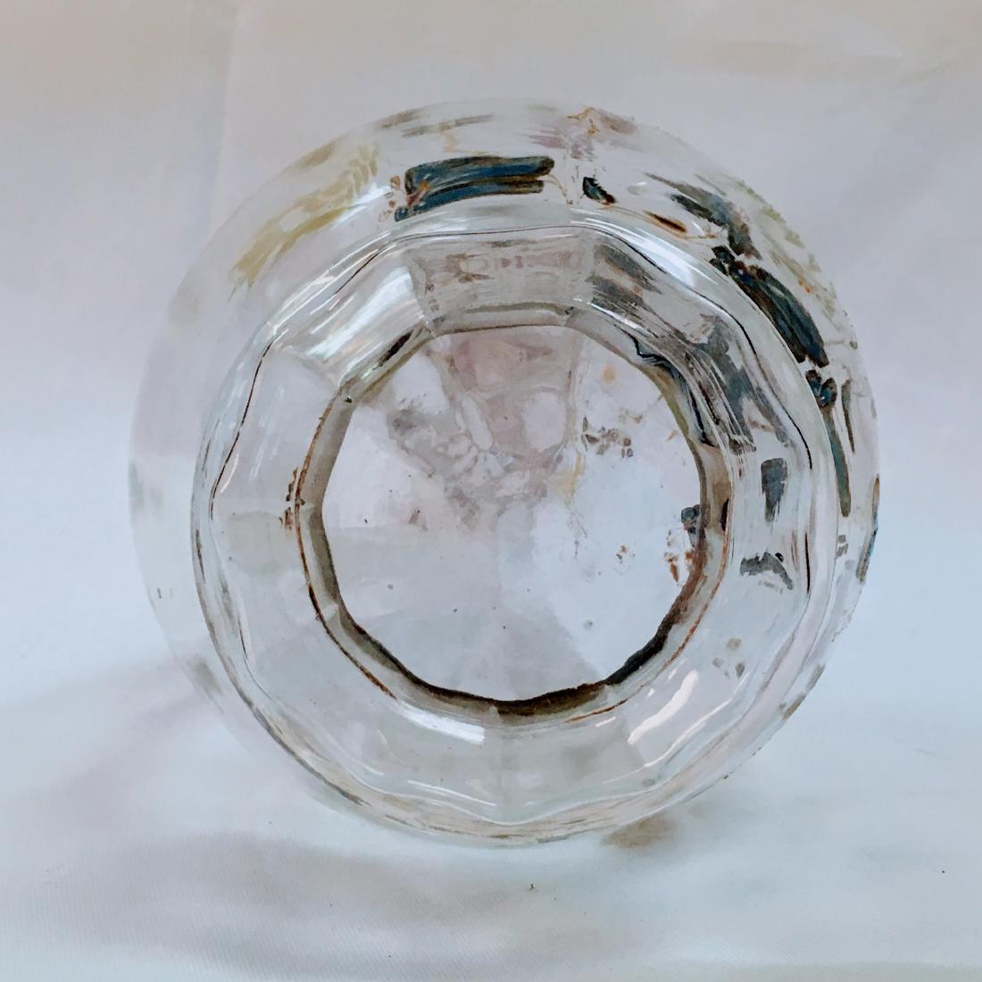 Large Enameled Moser ? Glass Vase (1 of 4)