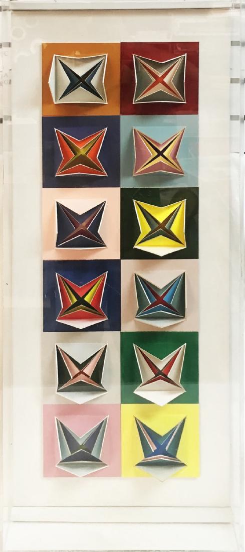 3D Modern art piece, framed acrylic, unknown artist (1 of 1)