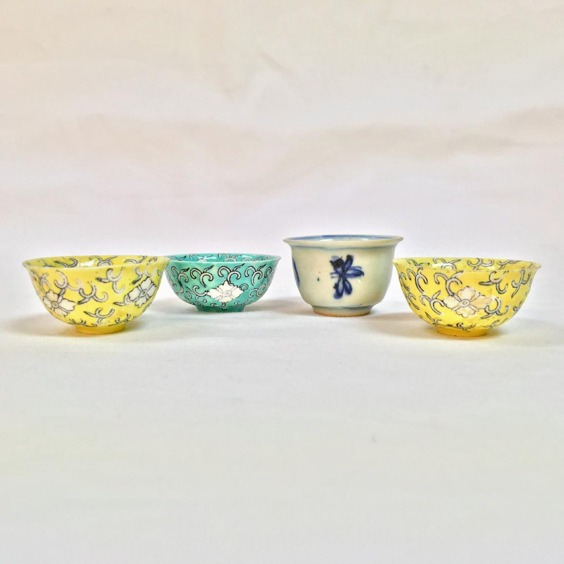 Antique chinese porcelain 4 pieces cup tea ,collection: Antique chinese porcelain 4 pieces cup tea ,collection
