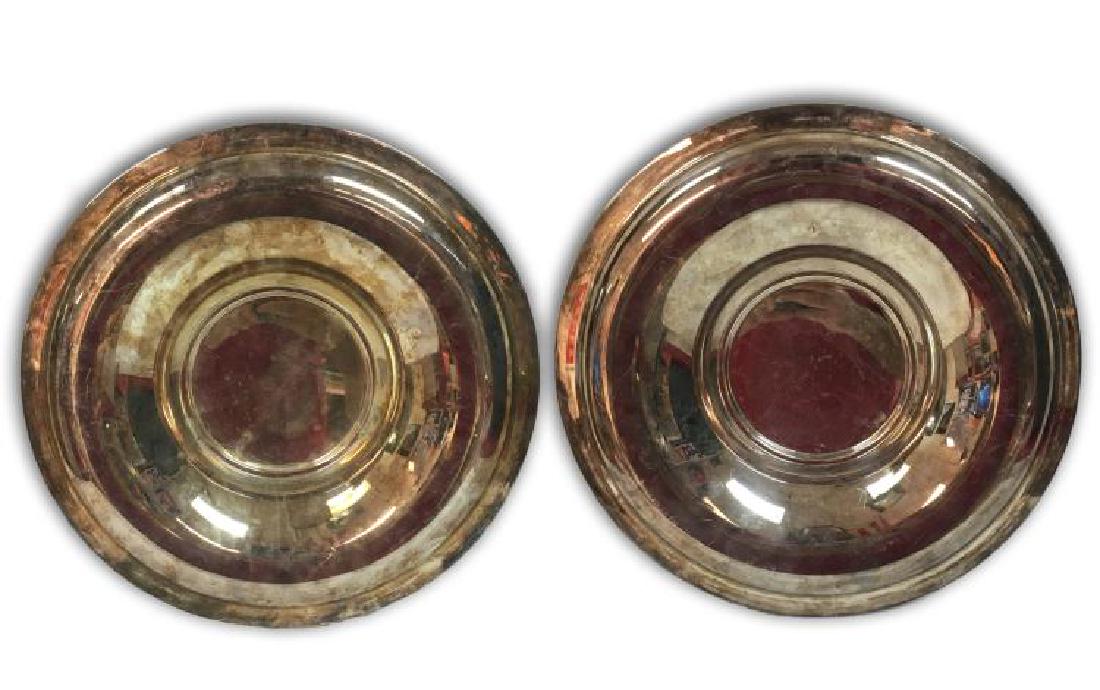 ANTIQUE PAIR ELEGANT FRENCH SILVER PLATED CHARGERS BY (1 of 12)