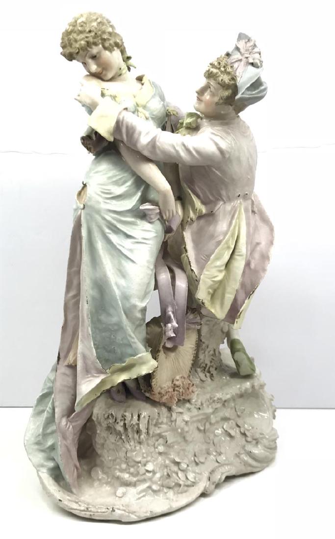 FINE ANTIQUE PORCELAIN GROUP AUSTRIAN TEPLITZ 10" (1 of 7)