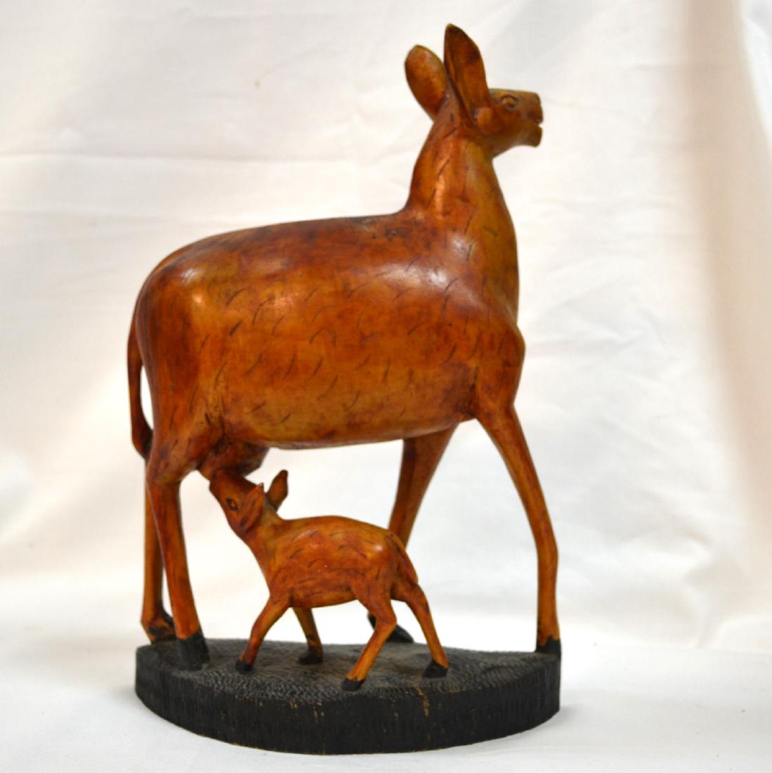 Large Vintage Hand Carved Teak Wood Figure (1 of 6)