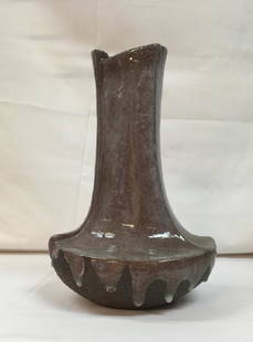 Vintage Pieter Groeneveldt Vessel Vase Dutch Art: Vintage Pieter Groenevelt Vessel Vase Dutch Art Pottery, measures 12x8.5x7"