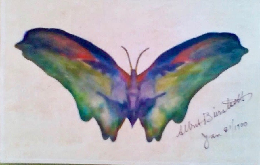 Albert Bierstadt  (1830 - 1902) Butterfly (1 of 2)