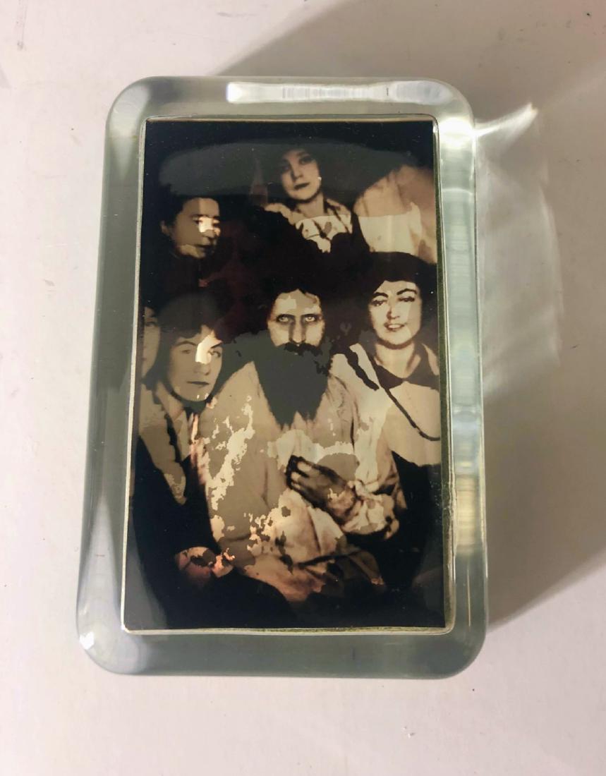 VINTAGE RUSSIAN  PAPERWEIGHT RASPUTIN PHOTO (1 of 4)