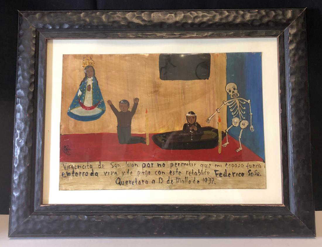 Vintage Votive paintings of Mexico, Original Painting