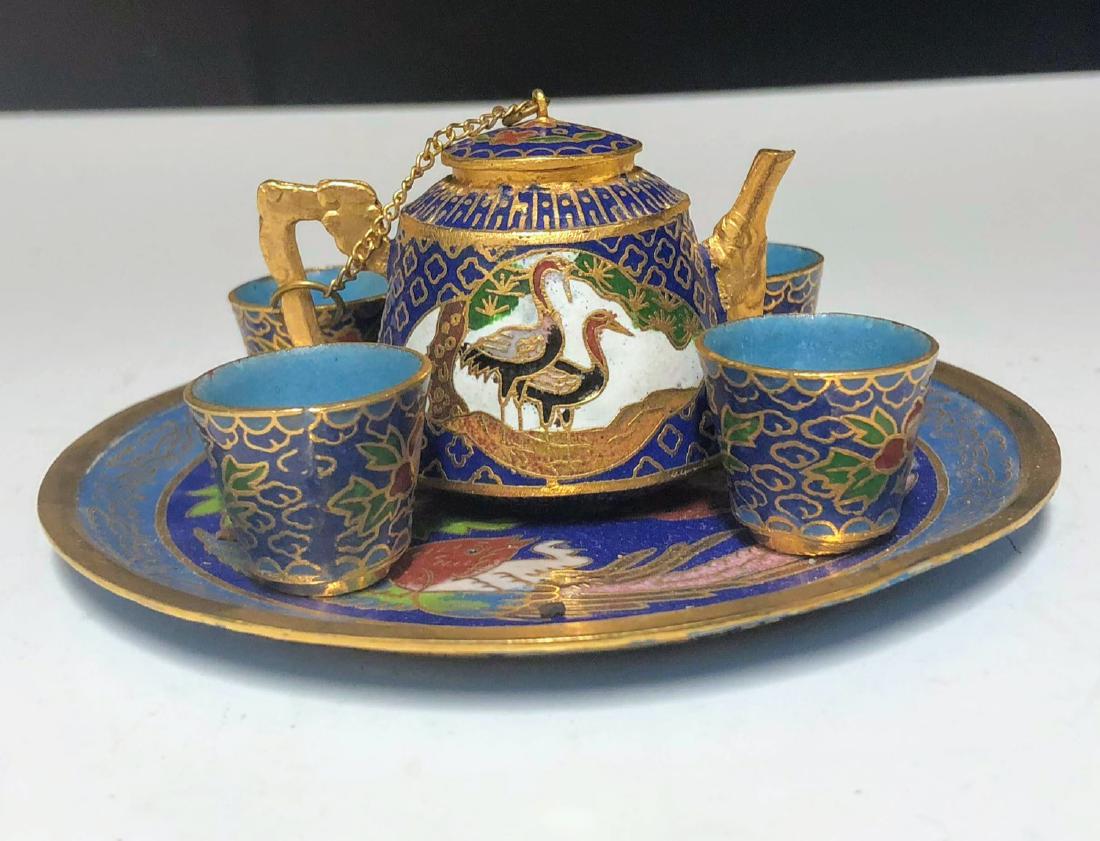 Vintage ca. 1960's Chinese Cloisonne Enamel Miniature (1 of 4)