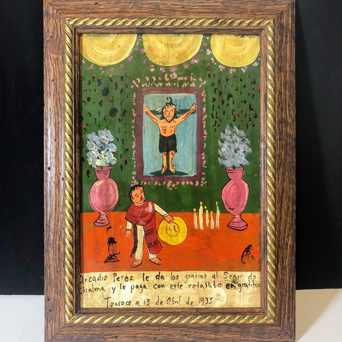 Vintage Votive paintings of Mexico, Original Religious