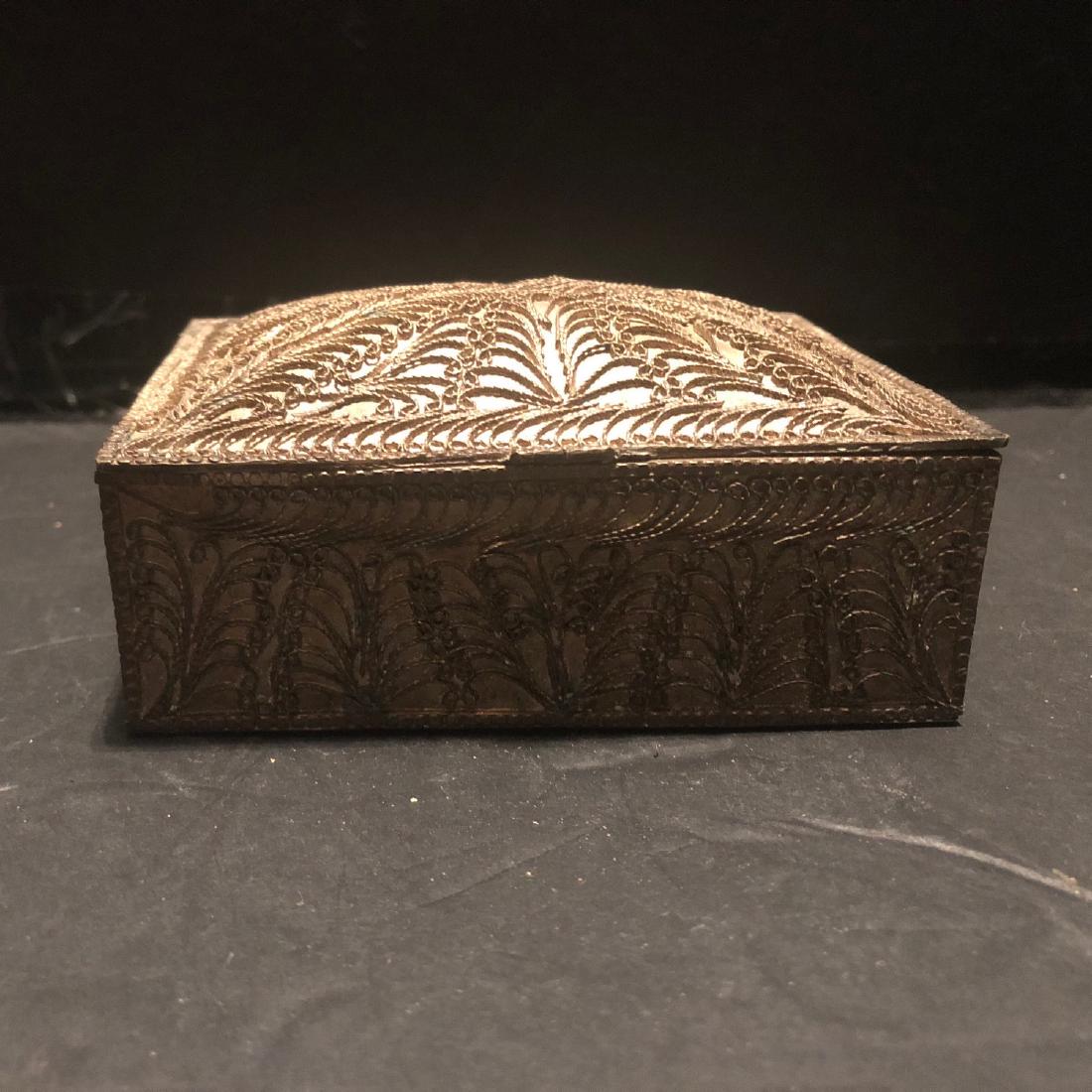 Antique Persian Solid Silver Cigarette Box 1890 (1 of 5)