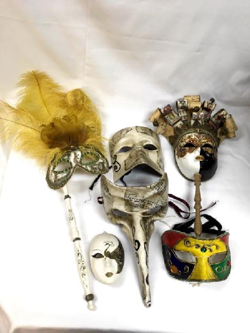 Lot of assorted Venetian Carnevale Masks, Handmade (1 of 6)