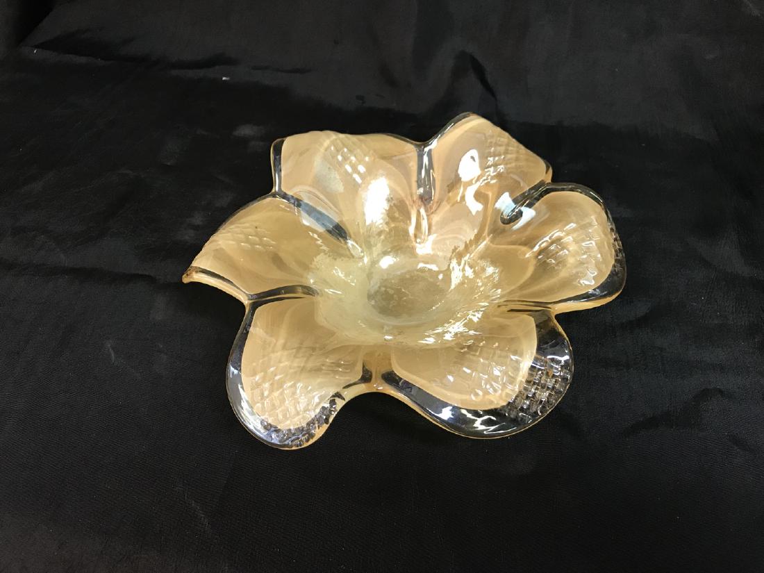 Murano Style Art Glass Floral Dish / Ashtray (1 of 4)