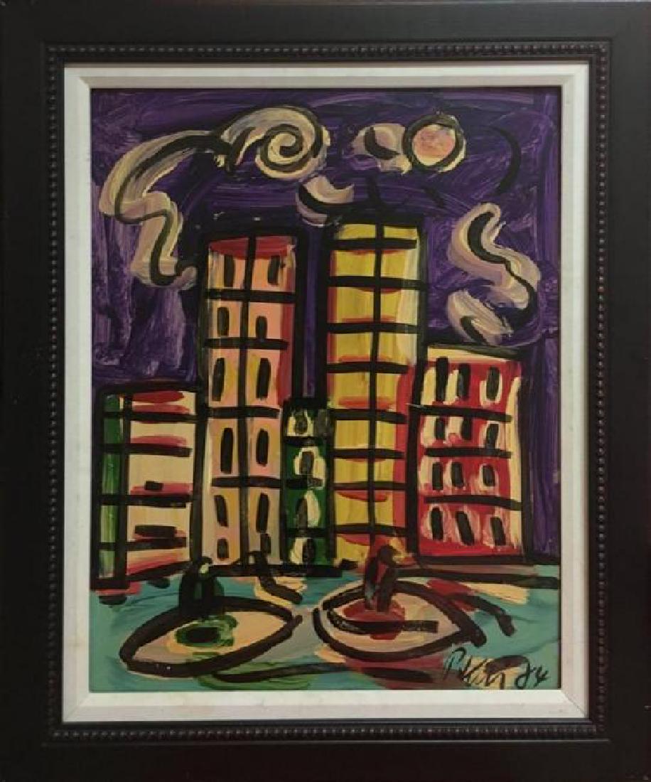 Peter Robert Keil (1942): Peter Robert Keil (1942) acrylic on canvas, measures 28" x 34".