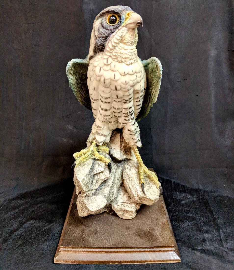 Vintage Large Eagle Signed Sculpture on Wood Base (1 of 8)