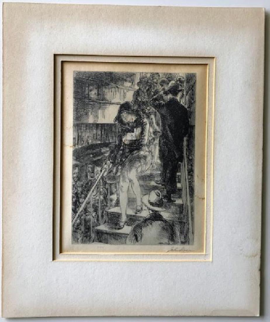 John Sloan, Subway Stairs, 1926, etching printed (1 of 2)