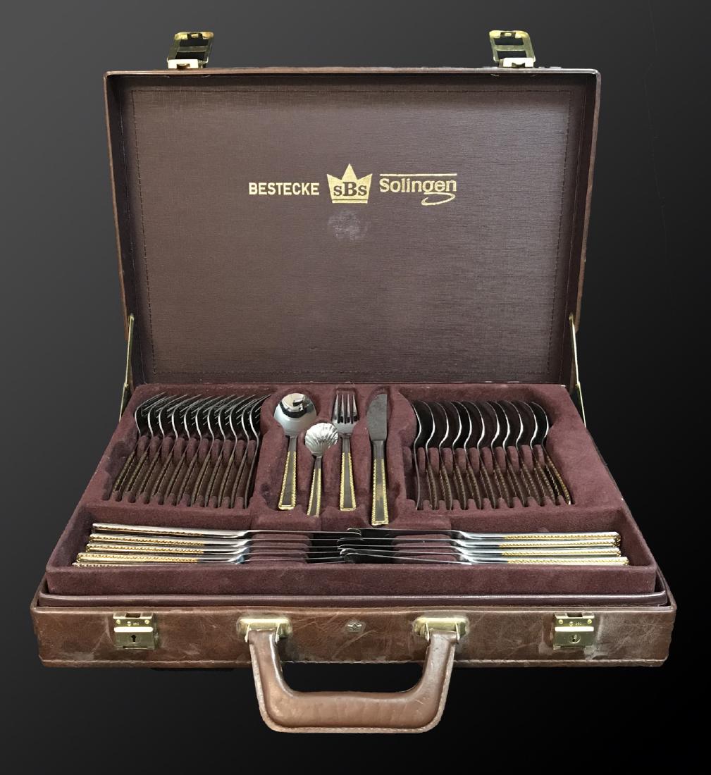 MAGNIFICENT VINTAGE 72 PC 23/24K GOLD PLATED SOLINGEN (1 of 8)