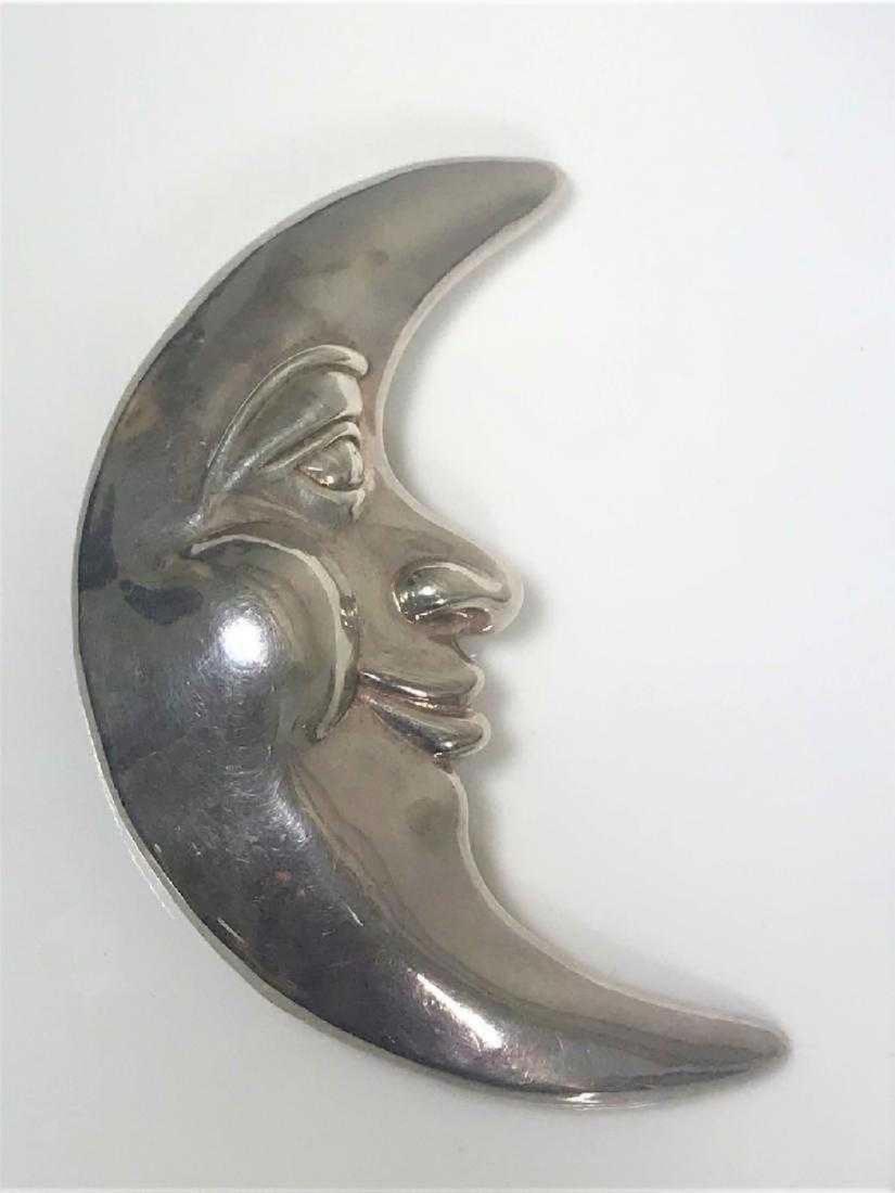 Signed Sam Philipe Sterling Silver-Moon pin (1 of 2)