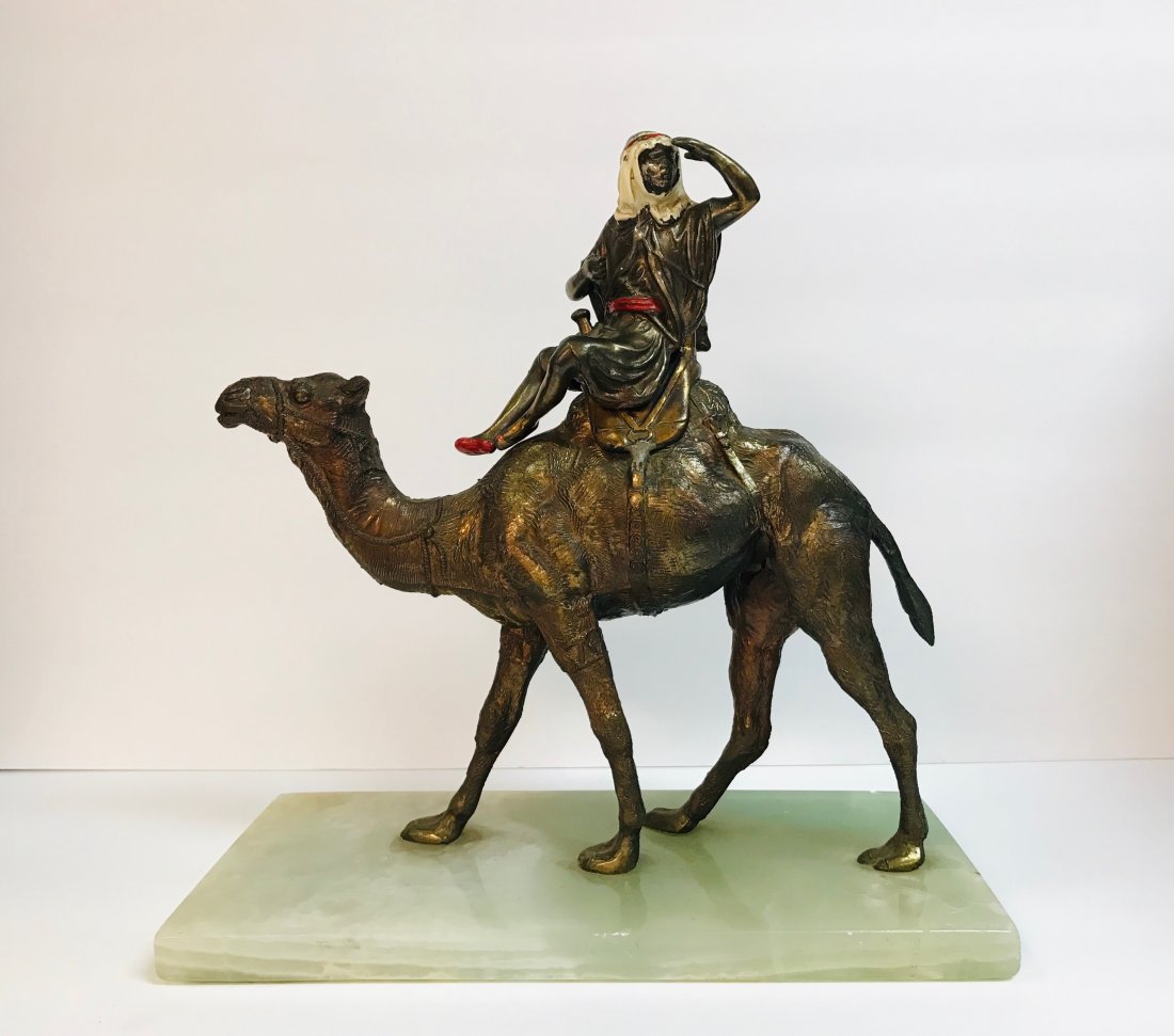 Austrian Cold Painted Bronze Arab Warrior & Camel (1 of 6)