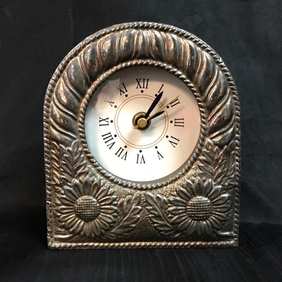 Vintage Quartz Sterling Silver  Desk Clock (1 of 8)