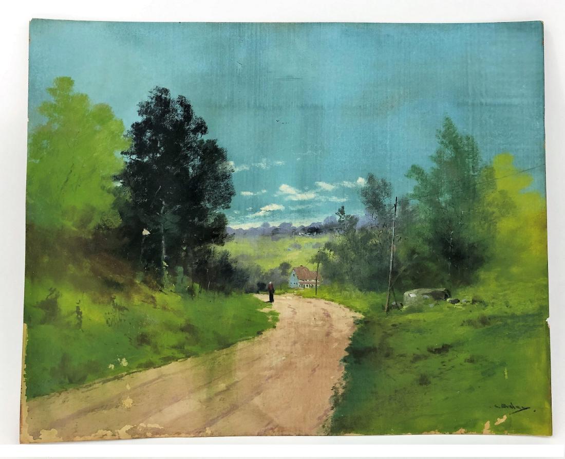 Clarence E. Braley (1854-1927): Clarence E. Braley (1854-1927).watercolor on papaerboard. Mr. Braley was buried in KIANTONE CONGREGATIONAL CHURCH CEMETERY, KIANTONE, NY in a family plot or near family members. The cemetery records l