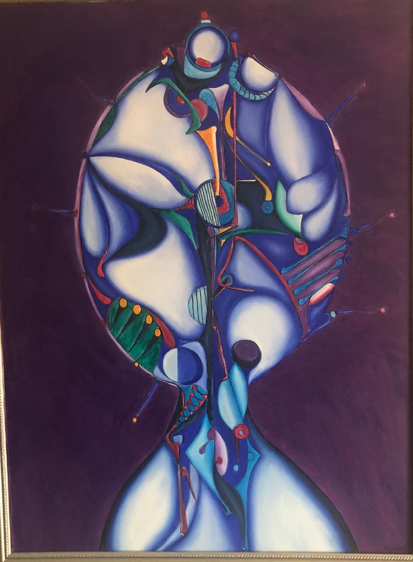 Jose Mijares Cuban Art (CABEZA): Jose Mijares Cuban Art OIL ON CANVAS MEASURES 30X40 INCHES,(COA)