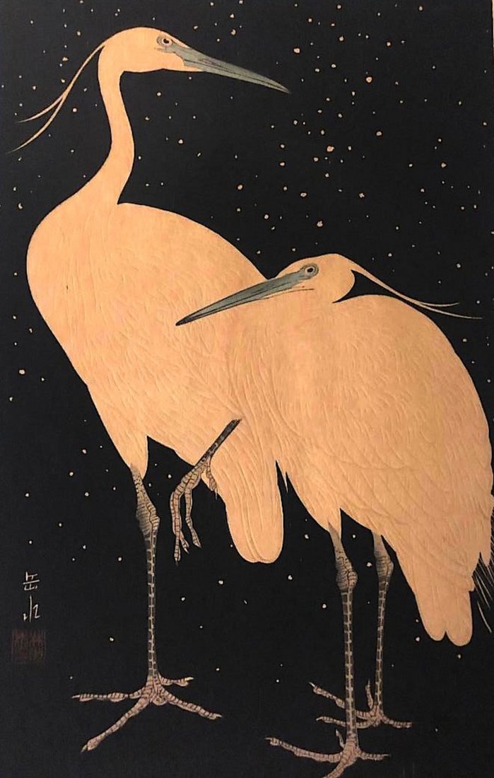Original Ohara Koson (Shoson), (Japanese,: Ohara Koson (Shoson), (Japanese, 1877-1945)woodblock prints measures 15x 9.3/8 inches