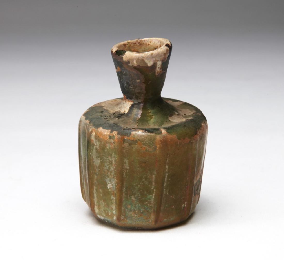 Ancient 10 Sided Glass Bottle (1 of 2)