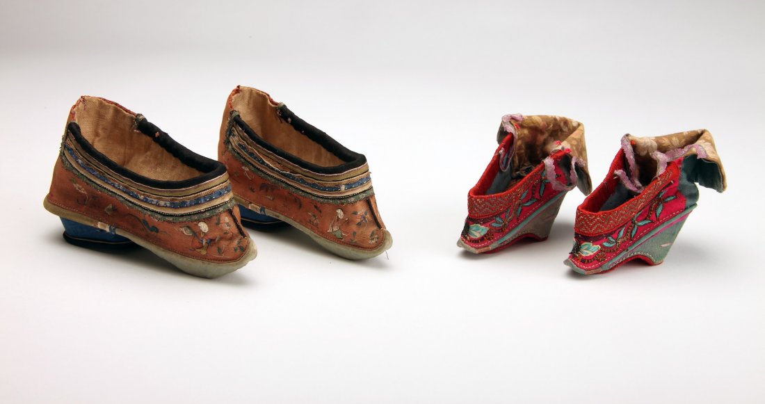 2 Pairs Antique Chinese Lotus  Shoes (1 of 4)
