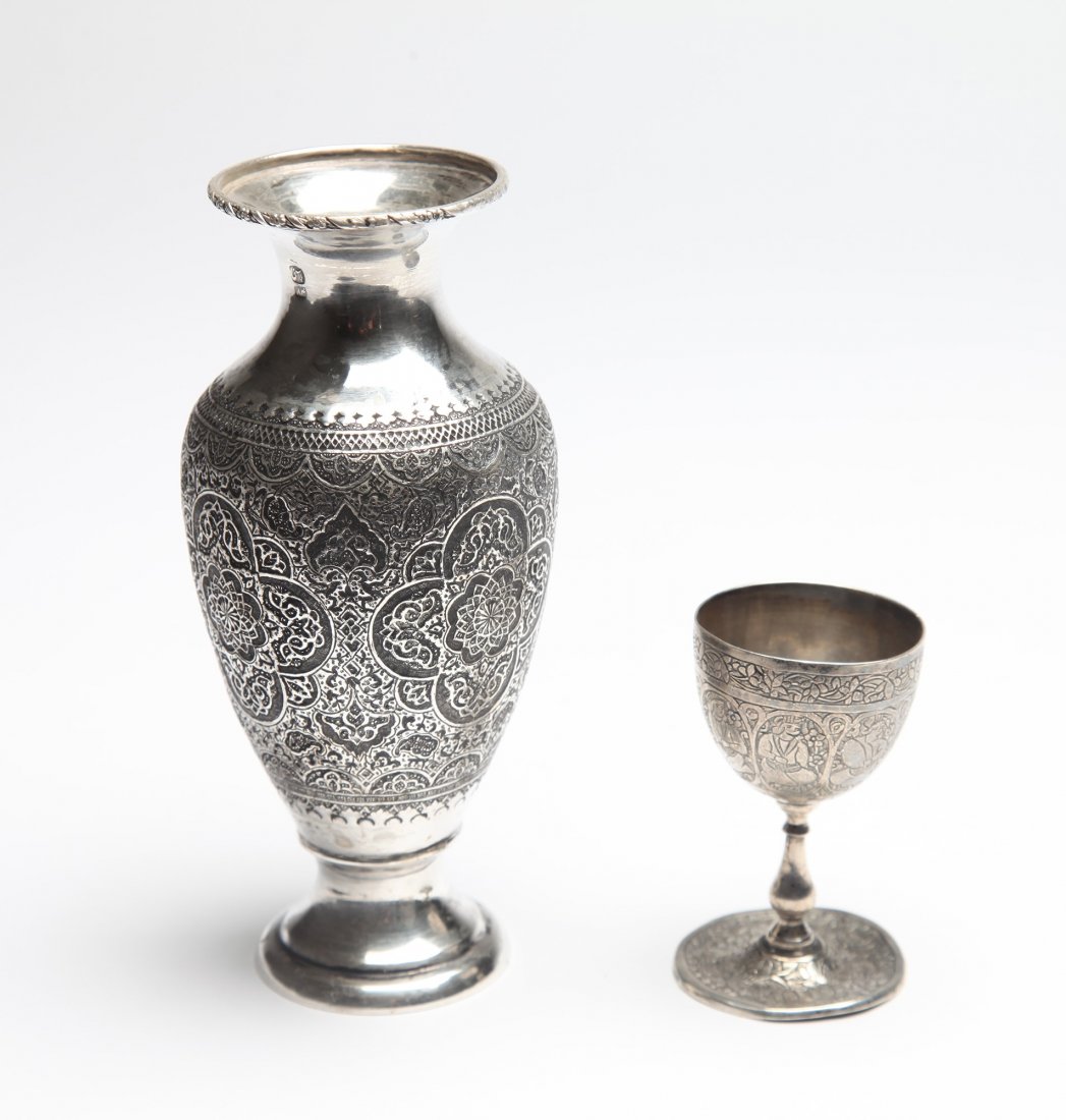Two Persian Silver Vessels (1 of 2)