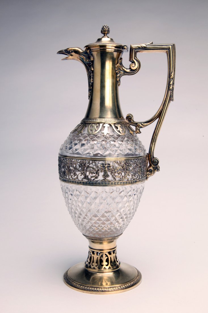 Fine Silver Mounted Crystal Ewer (1 of 4)