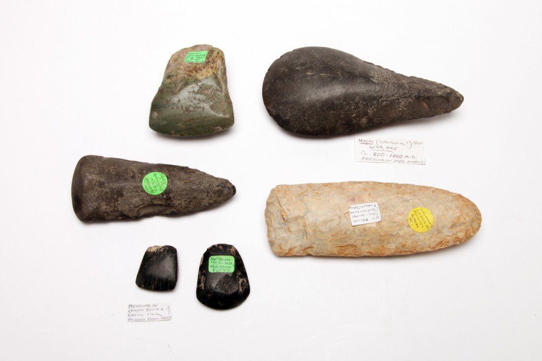 Group of 6 Pre-Columbian Stone Tools (1 of 2)