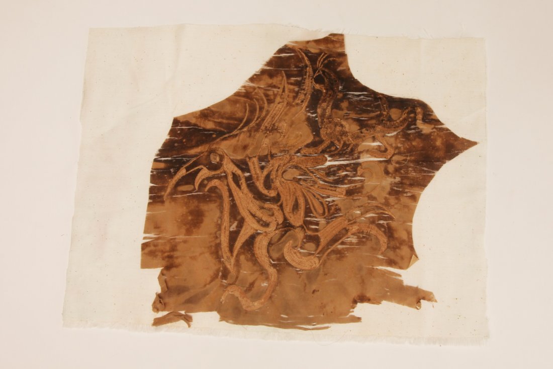 Rare Han Dynasty Silk Fragment, Ex: Ellsworth (1 of 1)