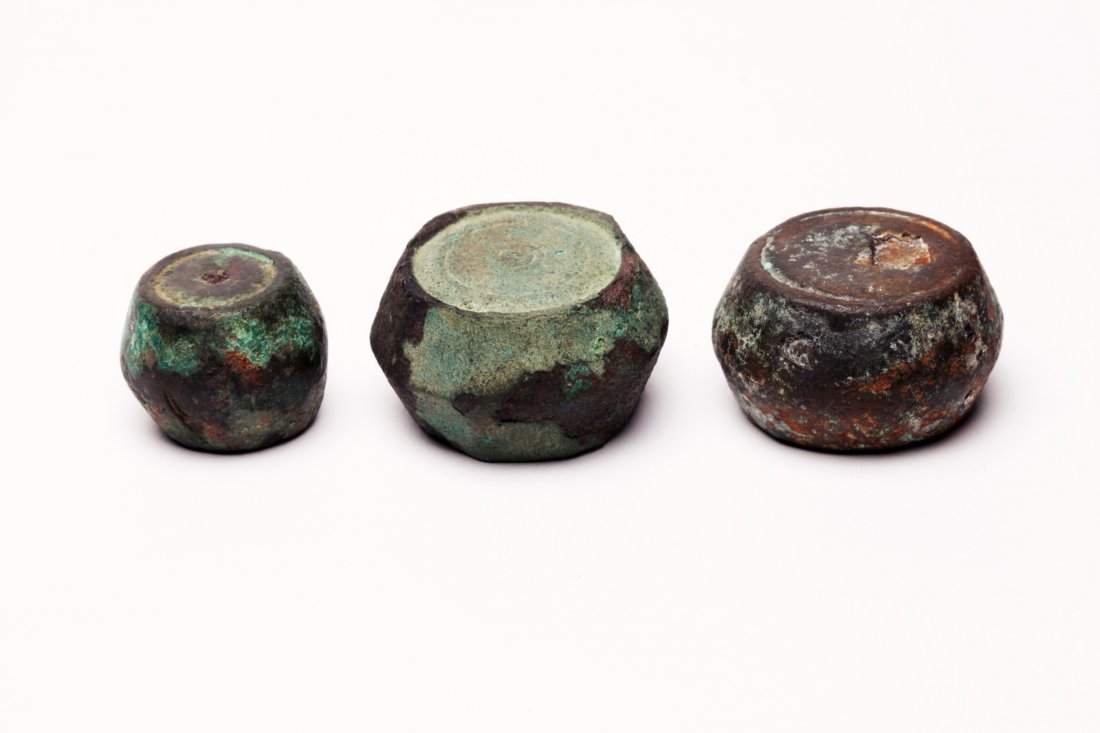 Group of 3 Egyptian Bronze Weights (1 of 1)