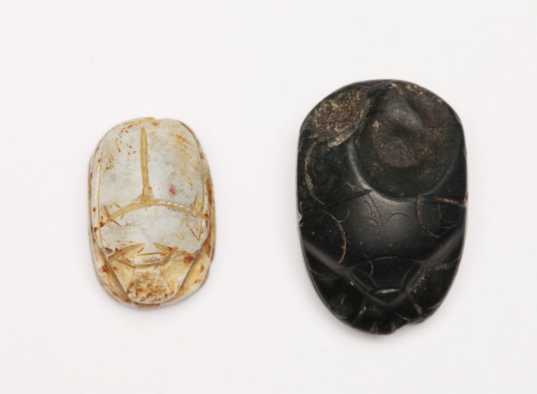2 Ancient Stone Scarabs (1 of 3)