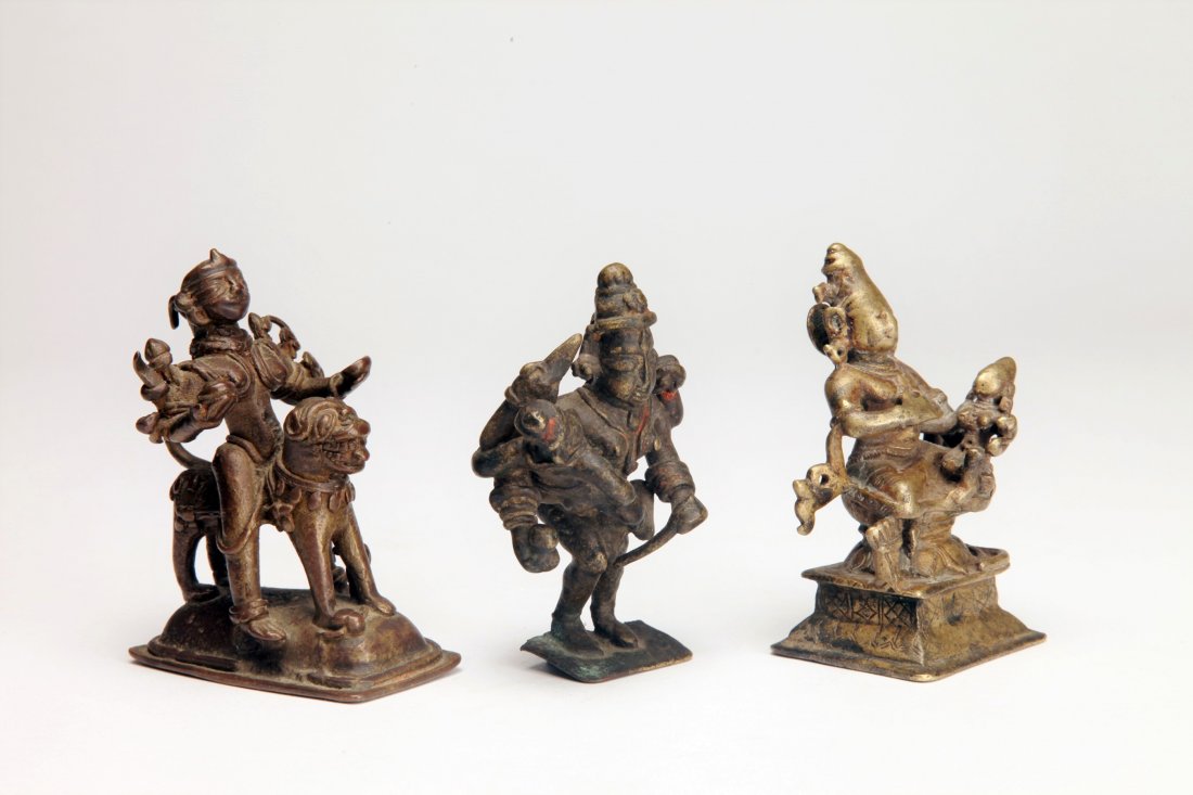 Three Indian Bronze Figures (1 of 4)