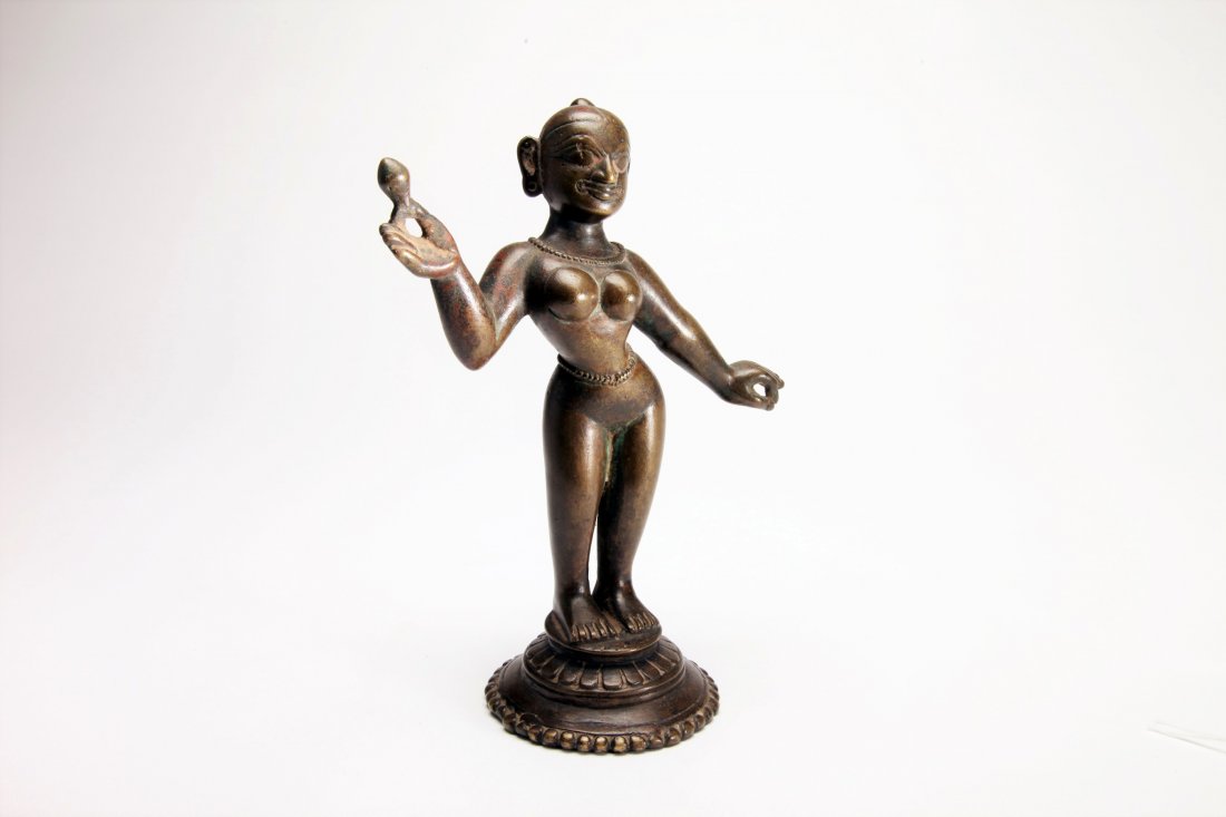 Indian Bronze Figure of Radha (1 of 4)