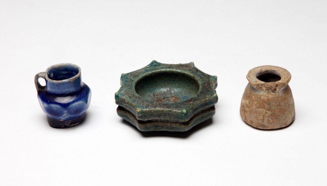Group of 3 Small Islamic Glazed Vessels (1 of 1)