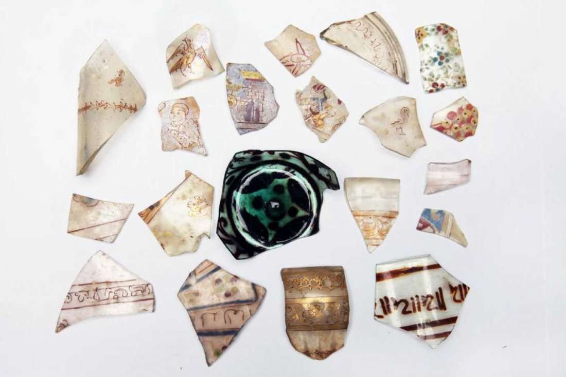 Collection of 20 Ancient Islamic Glass Fragments (1 of 3)