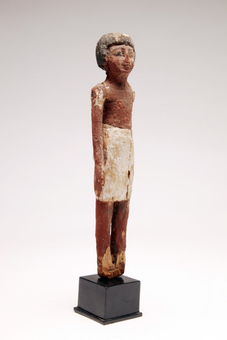 Egyptian Standing Wood Figure, Ex Cairo Museum