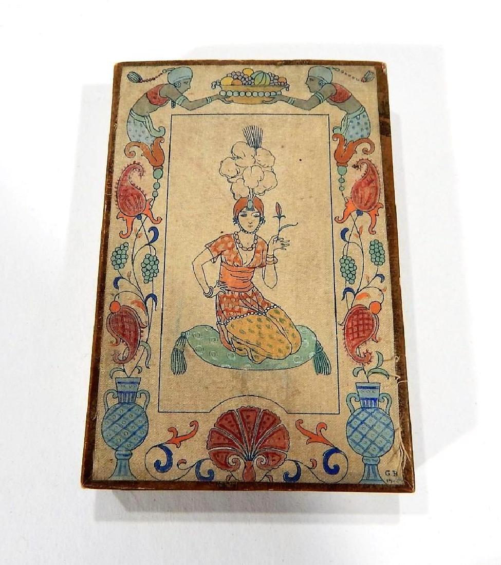 Lady's Book for John Wanamaker by George Barbier: 1918. Silk covered book created for the Wanamaker department store; title page and illustrations by George Barbier (French, 1882-1932), seven inset plates engraved by Maquet. Binding adorned with draw