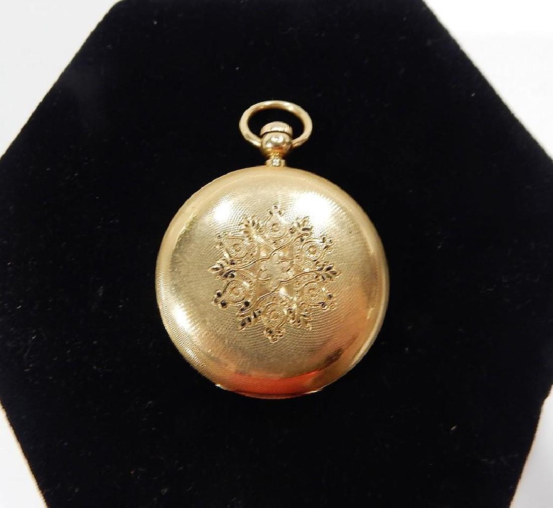 American Watch Co. Mens 18k Gold Pocket Watch: Key wind, #233951. Inscribed "Wm Talbott to his neice Lettie", March 20th, 1867." 1.75", good working condition