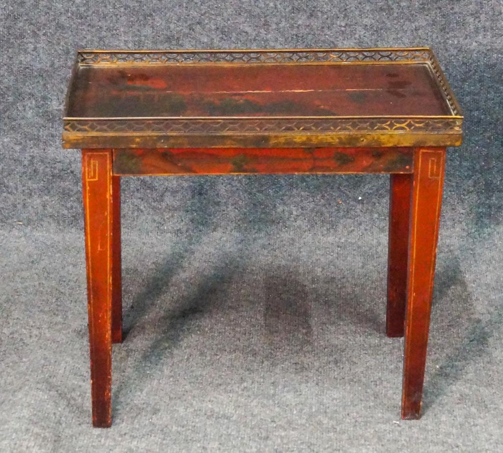 Red Lacquer Side Table (1 of 3)