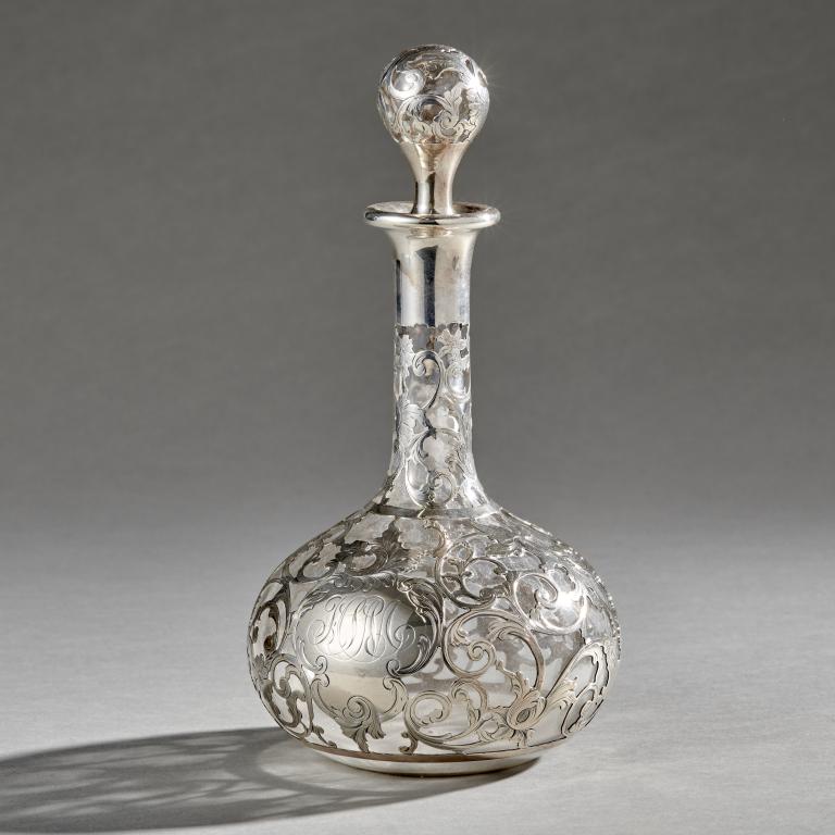 Gorham Sterling Silver Overlay Decanter (1 of 3)
