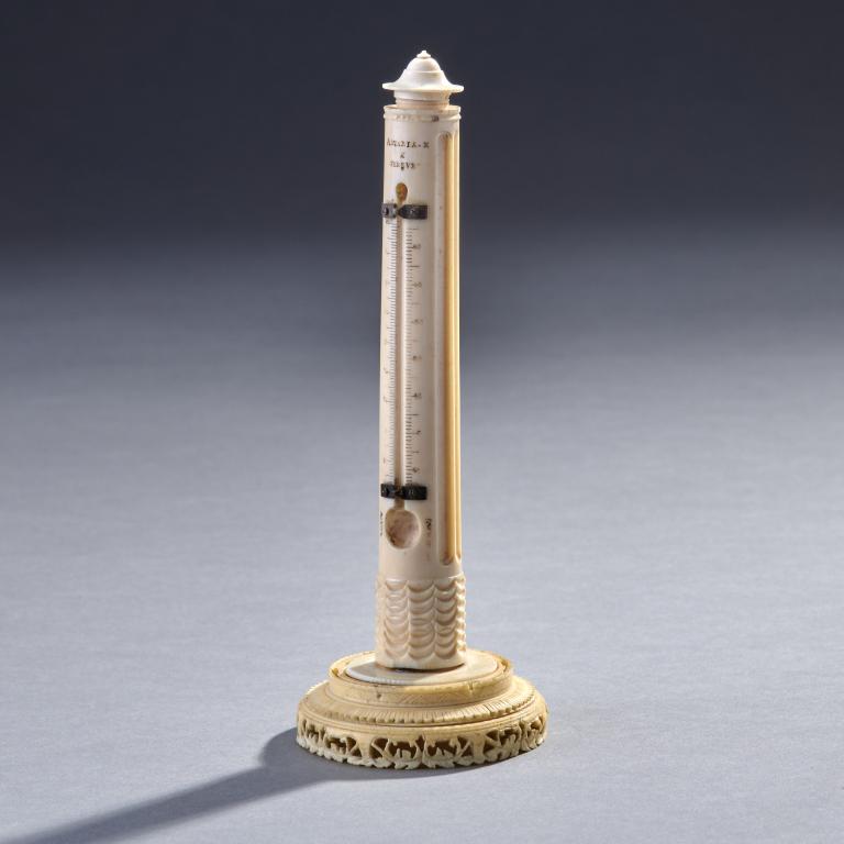 19th C. Carved Anglo Indian Thermometer Column (1 of 4)