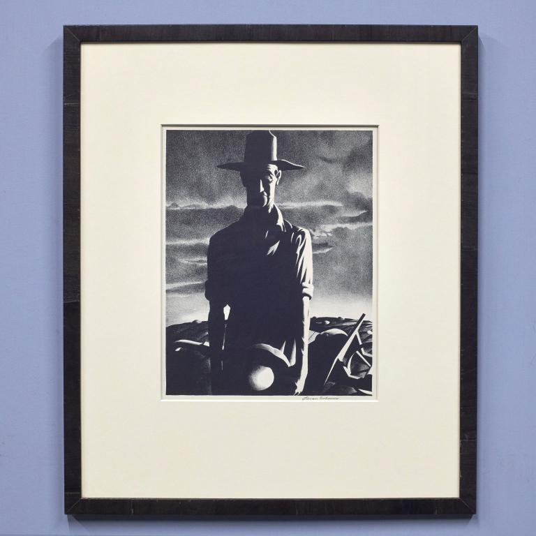 Stevan Dohanos Lithograph, 'Man of the Soil', 1935 (1 of 2)