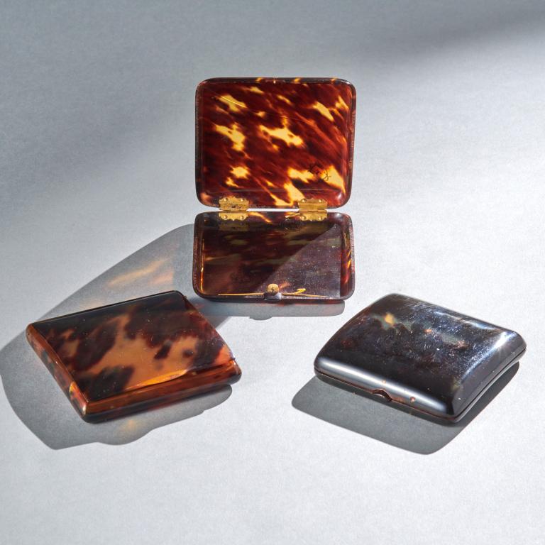 3 Tortoise Shell Cigarette Cases (1 of 2)
