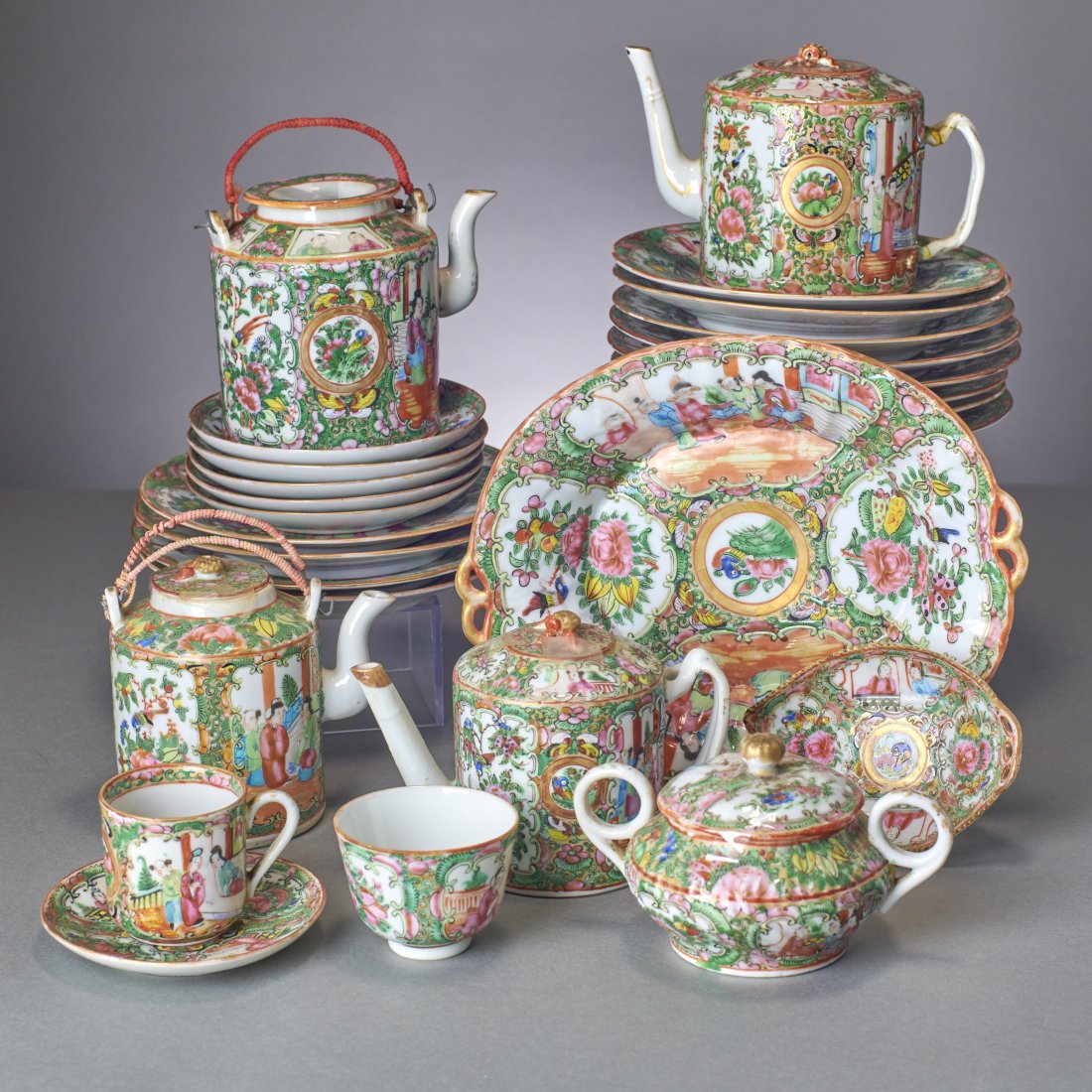 Rose Medallion Tea Service Group (1 of 2)