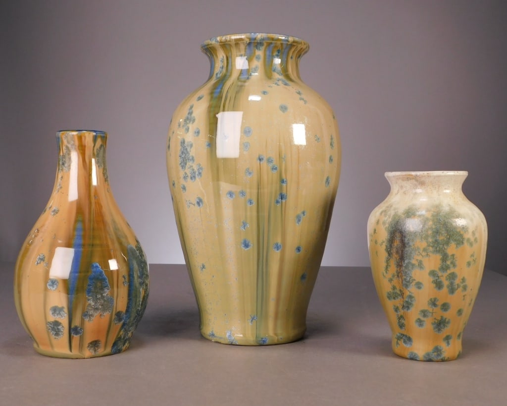 3 Pisgah Forest Pottery Vases (1 of 6)