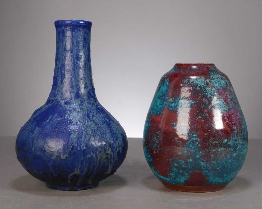 2 Mid Century Pottery Vases, Herend (1 of 7)