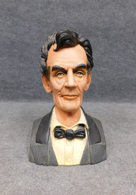 Armand La Montagne Carved Abraham Lincoln Bust. (1 of 4)