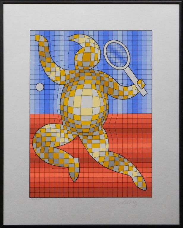 Victor Vasarely Serigraph 'Tennis' (1 of 4)